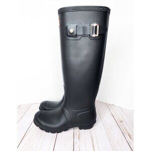 Hunter Women's Original Tall Waterproof Adjustable Buckle Matte Rain Boots Sz 7